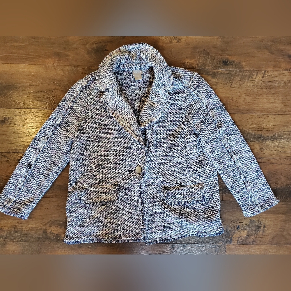 Chicos cotton blend Blazer coat Size 2P